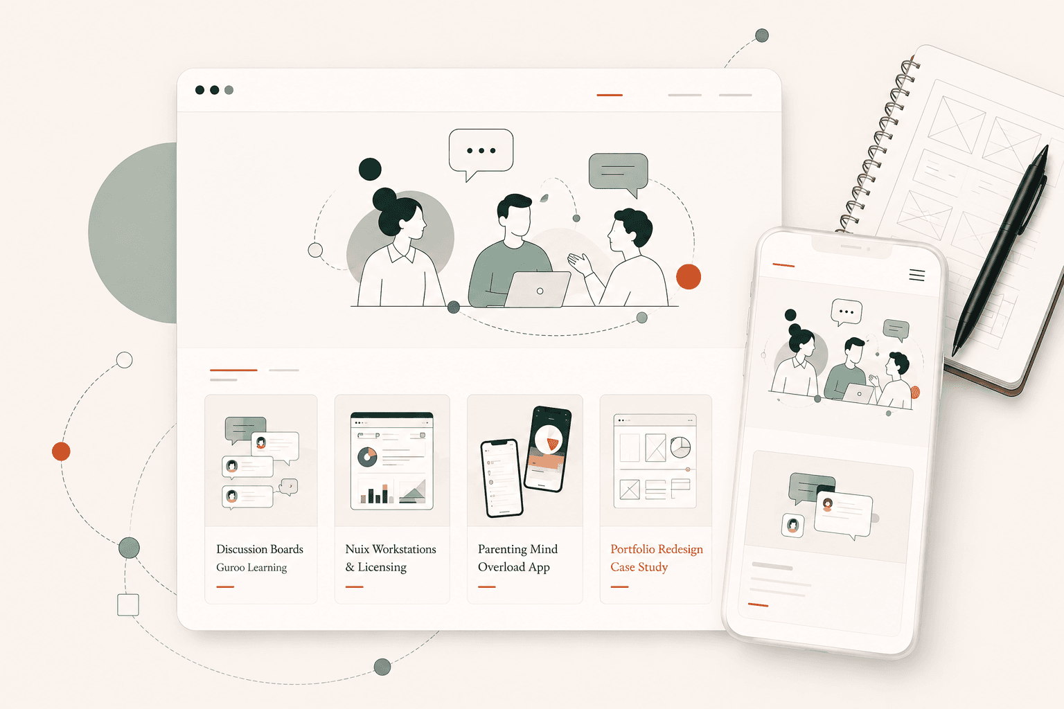 Portfolio Redesign project thumbnail showing the portfolio design system.